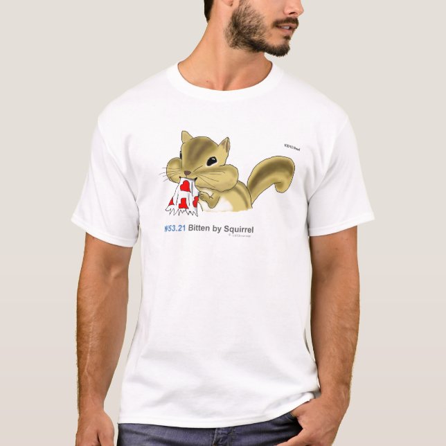 Camiseta ICD-10: W53.21 mordido pelo esquilo (Frente)