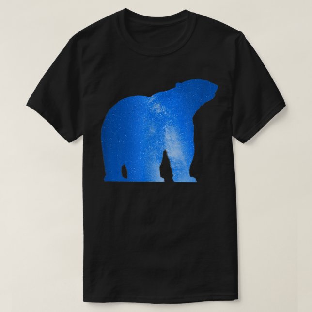 Camiseta Ice Bear Polar Night Galaxy Stars Way Milky Magic  (Frente do Design)