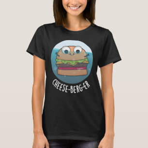 Camiseta Ice-berg-er Funny Cheeseburger Pun Dark BG
