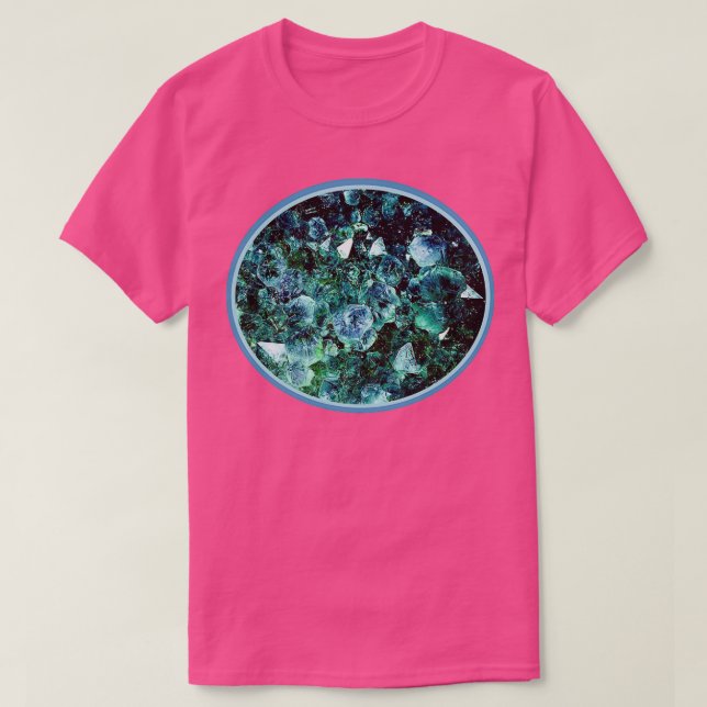 Camiseta Ice Blue Crystals (Frente do Design)