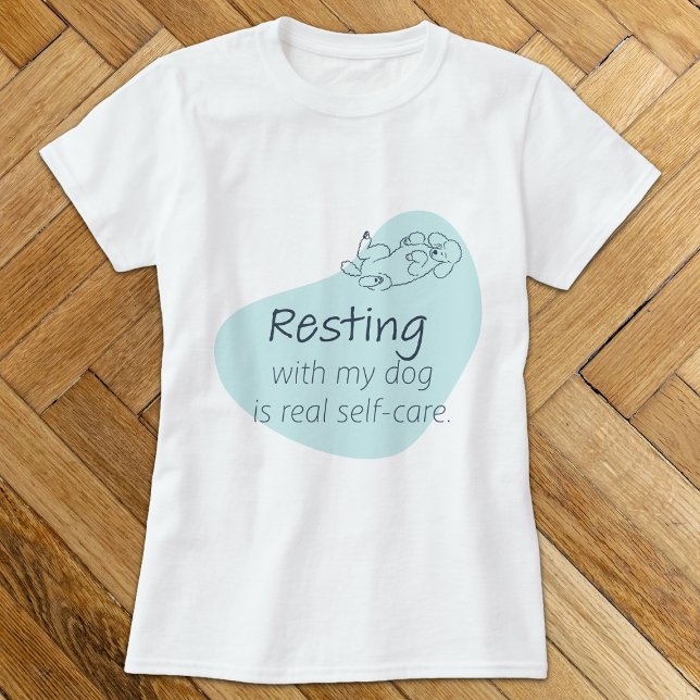Camiseta Ice Blue Poodle Dog Lover T-Shirt｜Real Self-Care  (Criador carregado)