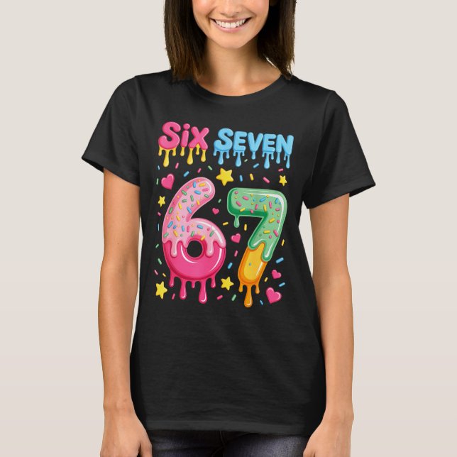 Camiseta Ice Cream 67 Meme Funny Six Seven Gen Alpha Slang  (Frente)