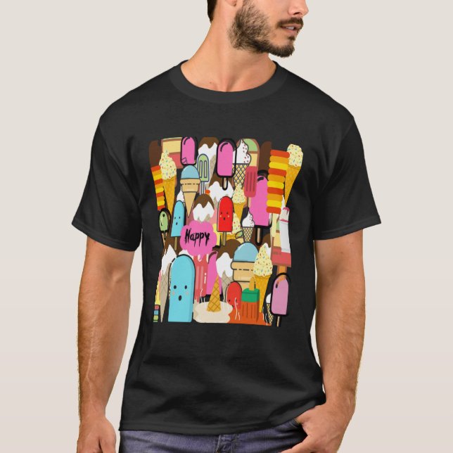 Camiseta Ice Cream fantasy Ice Cream Cones Foodies Wear a t (Frente)