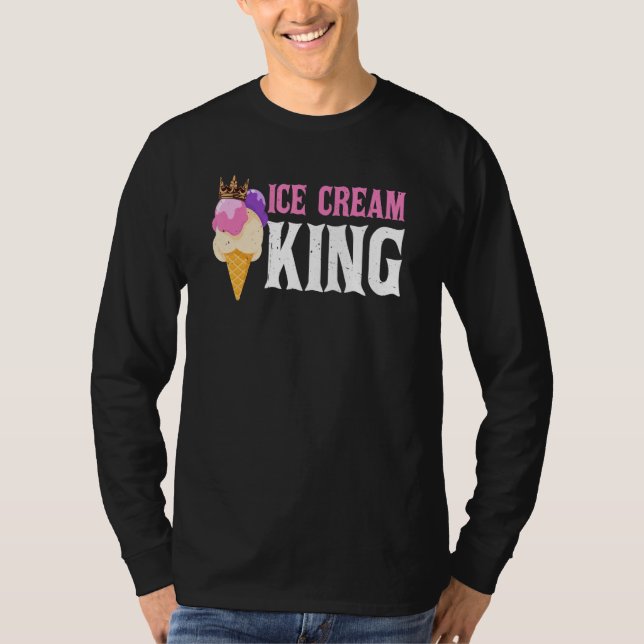 Camiseta Ice Cream King Gelato   Sorbet Popsicle Mochi (Frente)