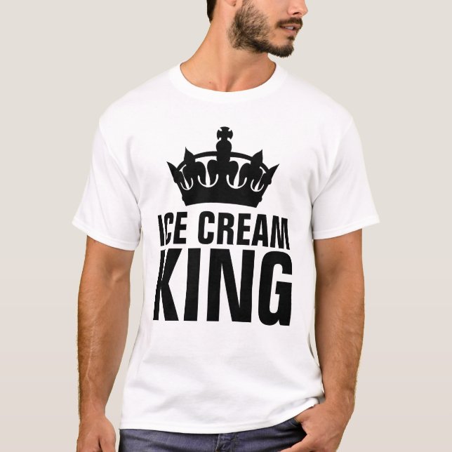 Camiseta ICE CREAM KING mens dad T-SHIRT (Frente)