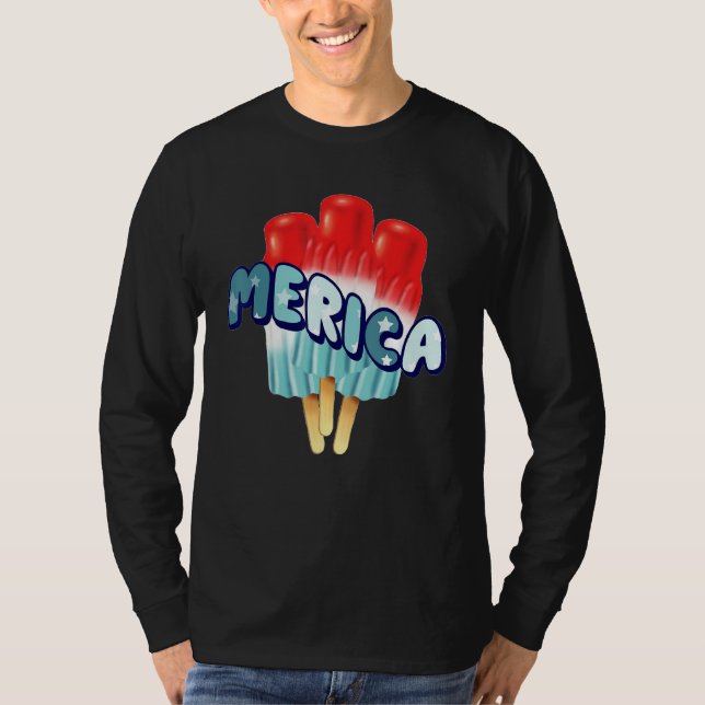 Camiseta Ice Cream Patriotic  US Flag Merica 4th OF July (Frente)