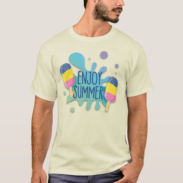 Camiseta Ice Cream With Water Splash/ Shadow Effect (Frente)