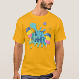 Camiseta Ice Cream With Water Splash/ Shadow Effect