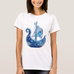 Camiseta ICE CRYSTAL SHIP Prata Artística