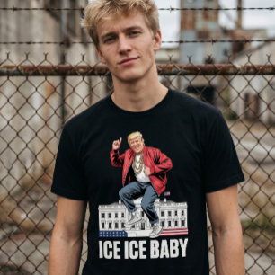 Camiseta ICE Donald Trump América Primeiro Conservador
