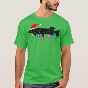 Camiseta Ice Fish Muskie presentes de Natal Musky Engraçado