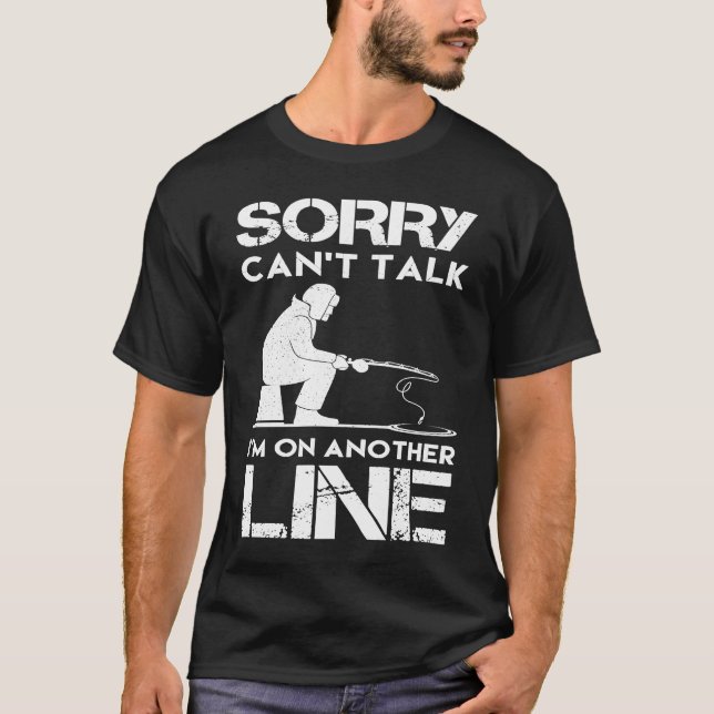 Camiseta Ice Fisher, desculpe não poder falar que estou em  (Frente)