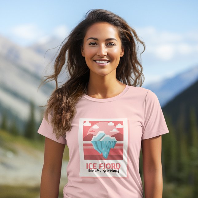 Camiseta Ice Fjord Iceberg Em Ilulissat Rosa, Gronelândia (Criador carregado)