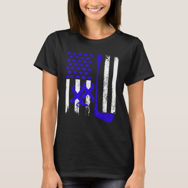 Camiseta Ice Hockey Blue USA Flag Diabetes Awareness Month  (Frente)
