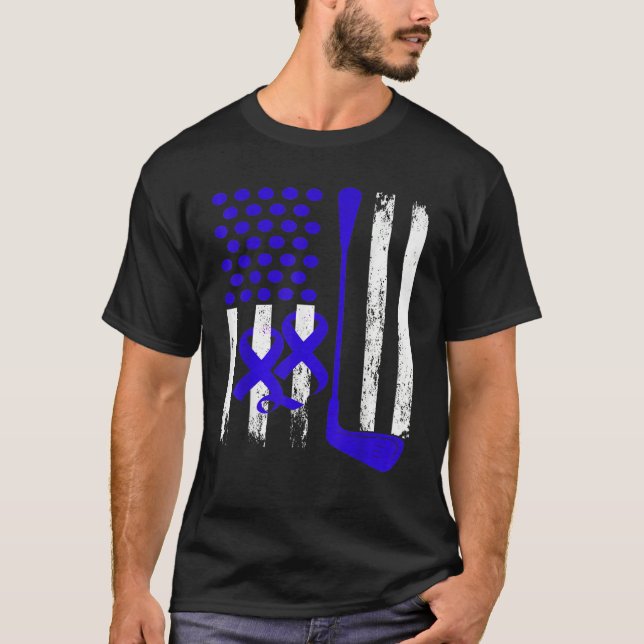 Camiseta Ice Hockey Blue USA Flag Diabetes Awareness Month  (Frente)