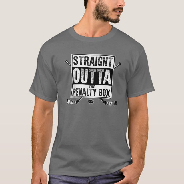 Camiseta Ice Hockey Player Straight Outta The Penalty Box (Frente)