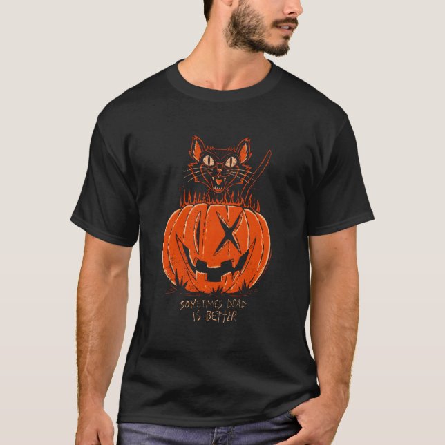 Camiseta Ice Nove Matares Â€"Halloween Cat (Frente)