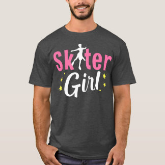 Camiseta Ice Skater Rapariga Figura Ice Esportes De Inverno