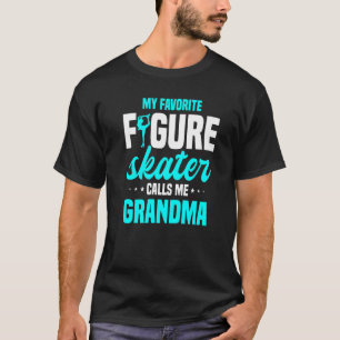 Camiseta Ice Skater Vovó Skater Skates de gelo Figura Skati