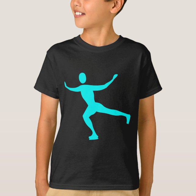 Camiseta Ice Skating - Cyan (Frente)