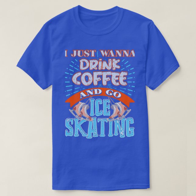 Camiseta Ice Skating Drink Coffee (Frente do Design)