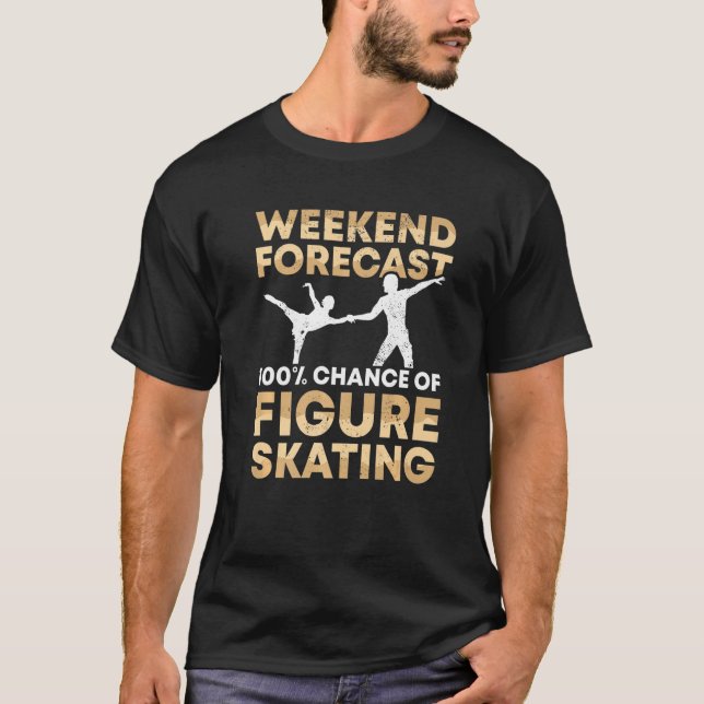 Camiseta Ice Skating Este Fim De Semana Irei Certamente Fig (Frente)