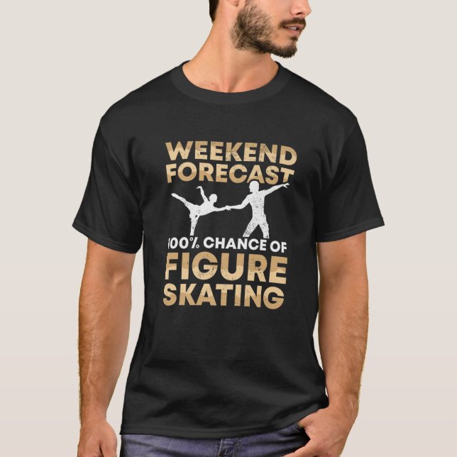 Camiseta Ice Skating Este Fim De Semana Irei Certamente Fig (Frente)