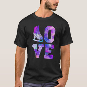 Camiseta Ice Skover Para Meninas Figura Skater Pré