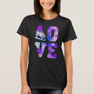 Camiseta Ice Skover Para Meninas Figura Skater Pré