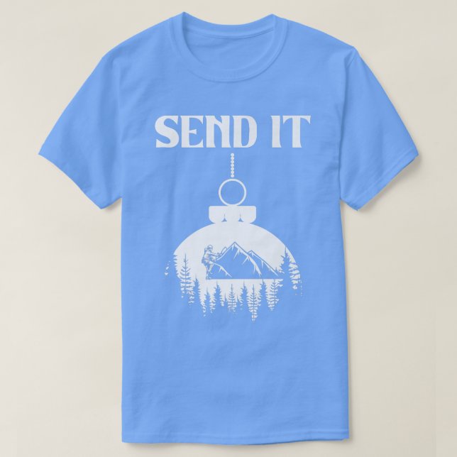 Camiseta Ice Subindo na Montanha da Neve Hobby Enviá-la (Frente do Design)