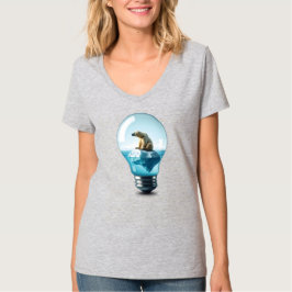Camiseta Iceberg da Lâmpada - Urso Polar em uma Lâmpada