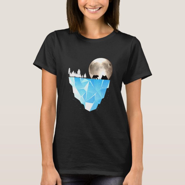 Camiseta Iceberg Modelo Urso Polar À Lua Envir (Frente)