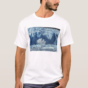 Camiseta Iceberg recém-desprendido colidindo nas águas fria