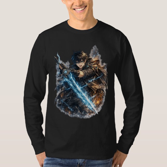 Camiseta Icebound Warrior and Lightning Blade (Frente)