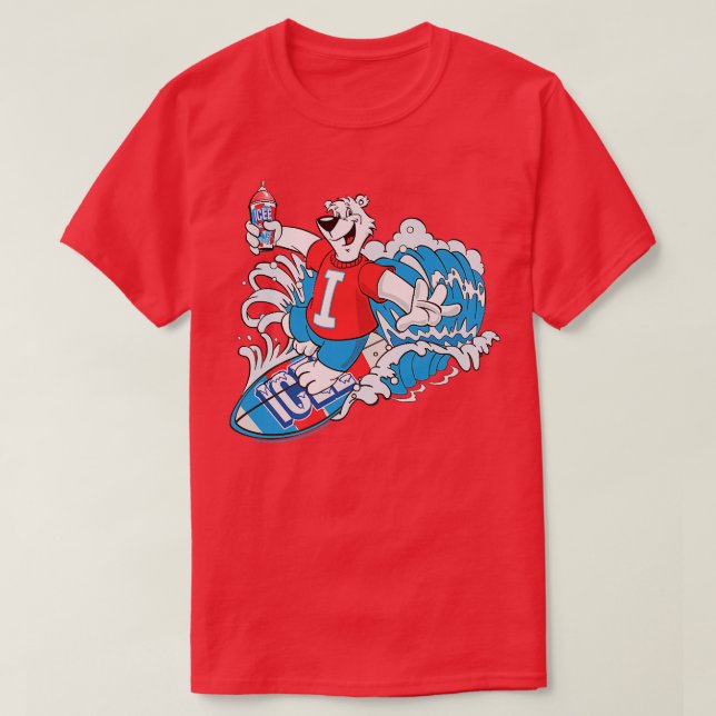 Camiseta ICEE Bear Classic Surfer Collegiate Premium (Frente do Design)