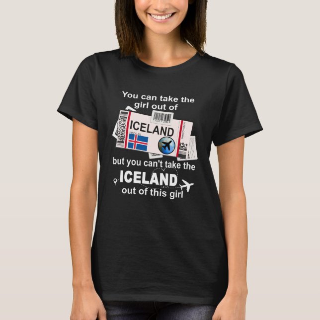 Camiseta Iceland Boarding Pass  Iceland Girl  Iceland (Frente)