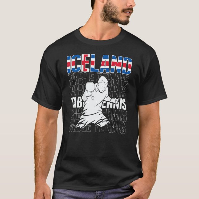Camiseta Iceland Table Tennis  Support Icelandic Ping Pong  (Frente)