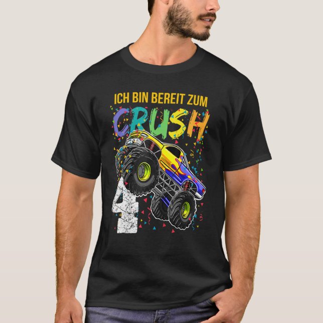 Camiseta Ich Caixa Beeit Zum Crush 4 Monster Truck 4th Bird (Frente)