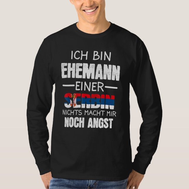 Camiseta Ich Caixa Ehemann Einer Serbin Sérvia (Frente)