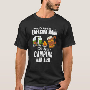 Camiseta Ich Caixa Ein Einfach Mann Acampando Uns Biercarav