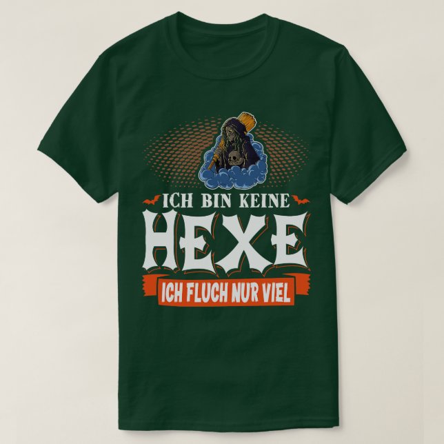 Camiseta Ich Caixa Keine Hexe Influencia A Fasching Karneva (Frente do Design)