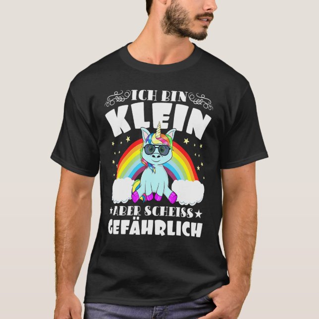 Camiseta Ich Caixa Klein Aber Scheiß Cavalo Perigoso Unicór (Frente)