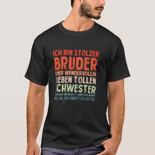 Camiseta Ich Caixa Stolzer Bruder Ideia Engraçada (Frente)