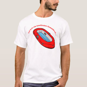 Camiseta Ich hab ein knallrotes Gummiboot rot weiss T Shirt