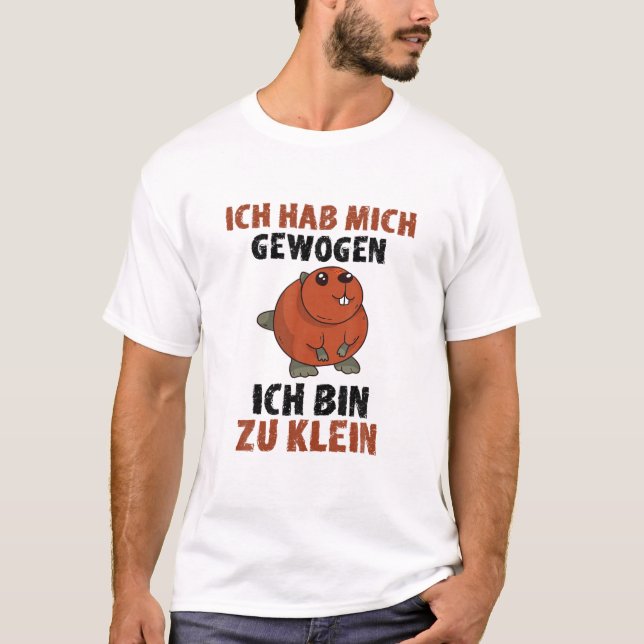Camiseta Ich Habe Mich Gewogen Caixa Zu Klein Cute Flannele (Frente)