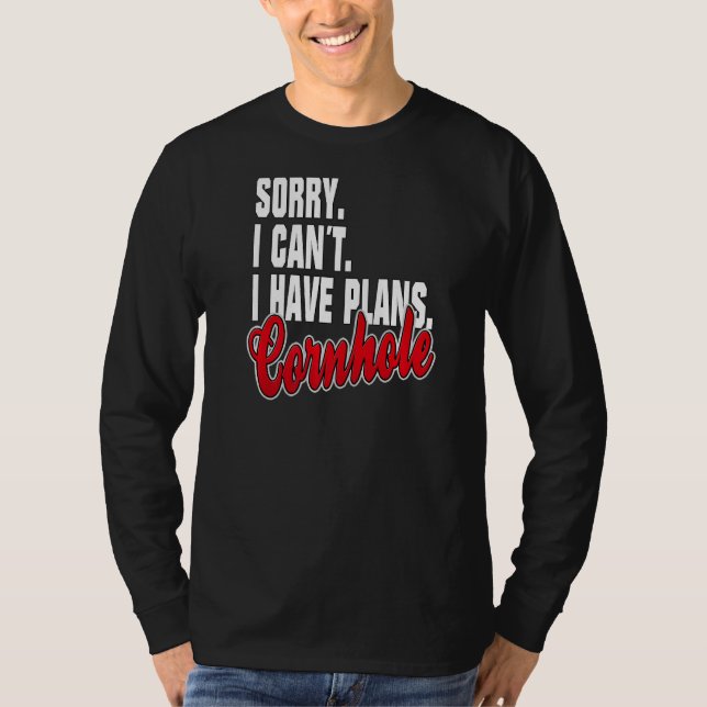 Camiseta Ich habe Pläne Cornhole (Frente)