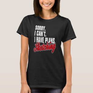 Camiseta Ich Habe Plane Sketching Sayings Outfit