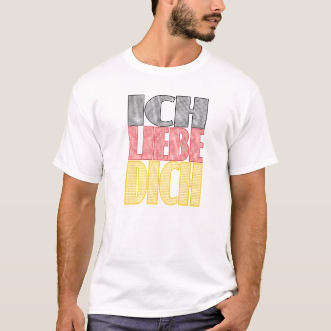Camiseta Ich Liebe Dich - eu te amo (Frente)