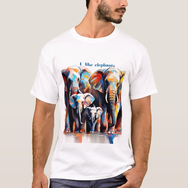 Camiseta Ich liebe Elefanten (Frente)