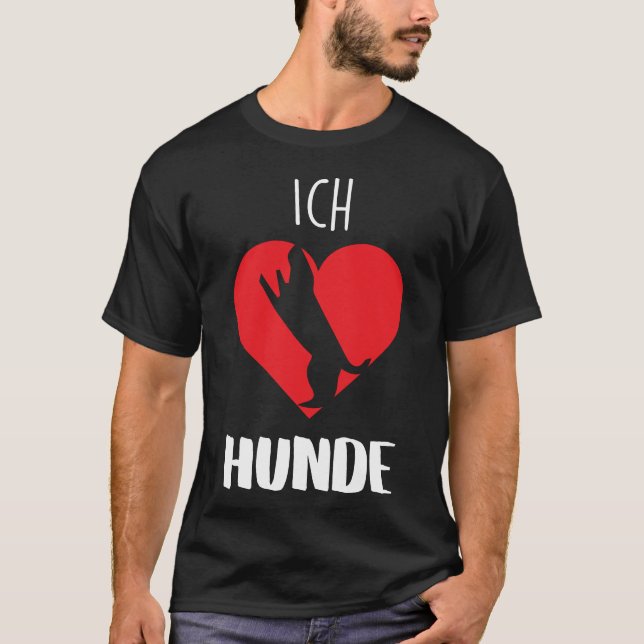 Camiseta Ich Liebe Hunde – Einfach und Klar (Frente)